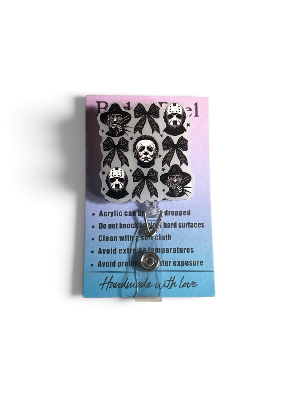 Halloween Glow in the Dark Horror Character Badge Reel